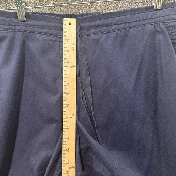 Talbots Cropped Comfort Pants Women 18WP‎ Blue Pull On Drawstring - Picture 8 of 12